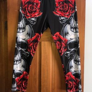 Skull and Rose silky pants size 3X